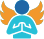 Icon of a person with wings.